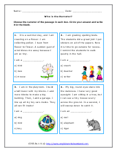 first grade language arts worksheets
