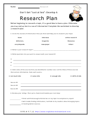 types of research worksheet pdf